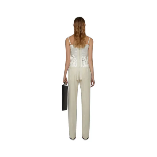 High-Waisted Slim-Fit Trousers
