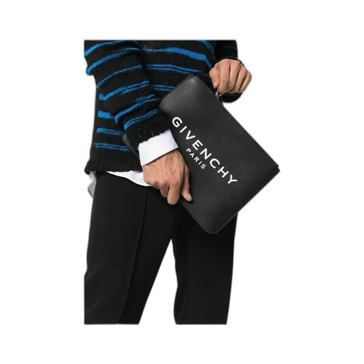 Large Logo Print Pouch