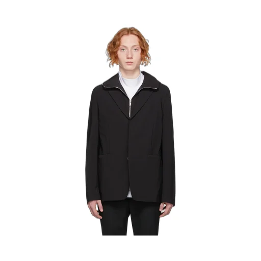 Single-Breasted Layered Blazer