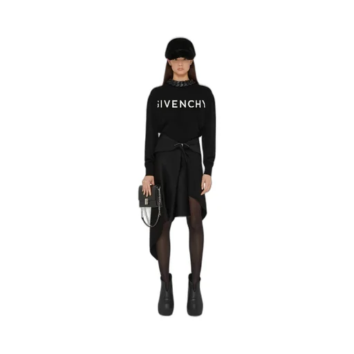 Zip-Front Asymmetric Skirt