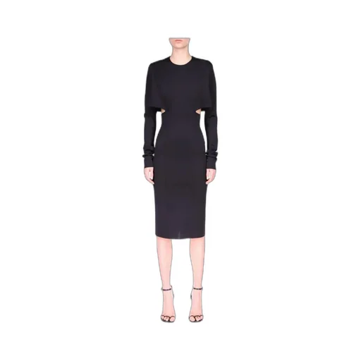 Cut-Out Punto Milano Midi Dress