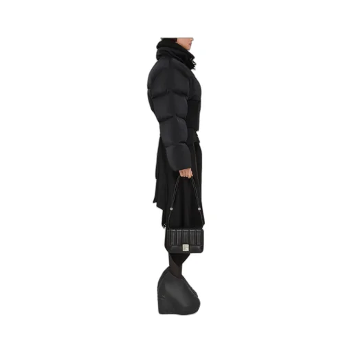 Oversize Ribbed-Trim Puffer Jacket