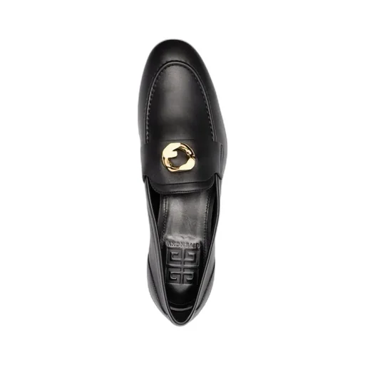 G Chain Leather Loafers