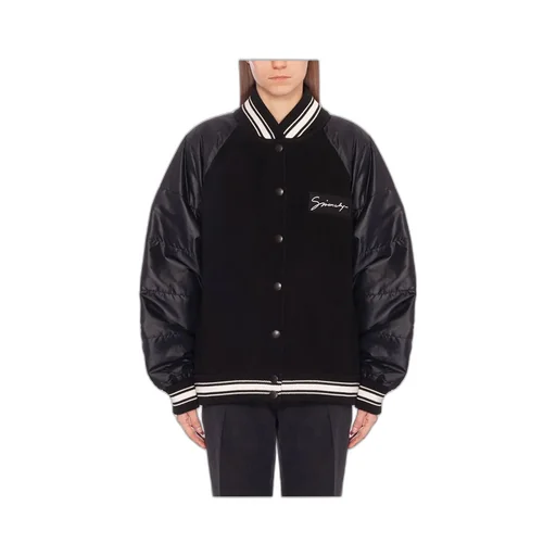 Ribbed Panel Bomber Jacket