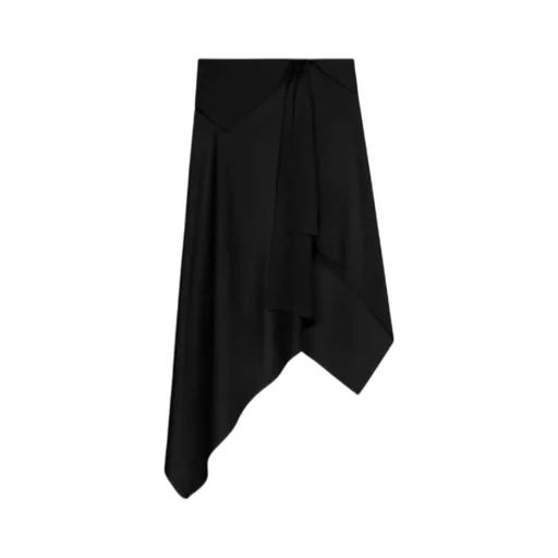 Zip-Front Asymmetric Skirt
