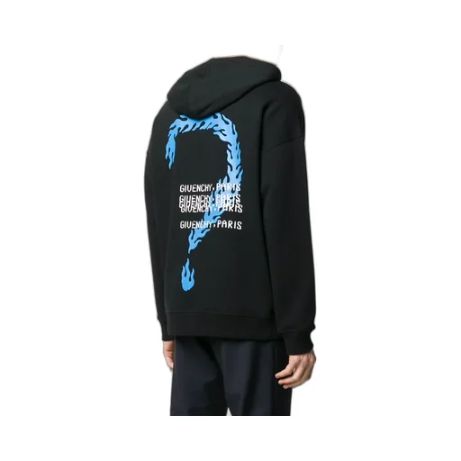 Decal Inlaid Zipper Hat Casual Jacket