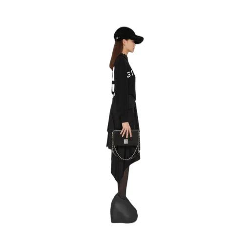 Zip-Front Asymmetric Skirt