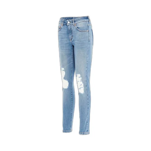 Ripped Mid-Rise Skinny Jeans