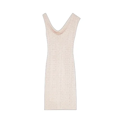 Monogrammed Drape Detailed Dress
