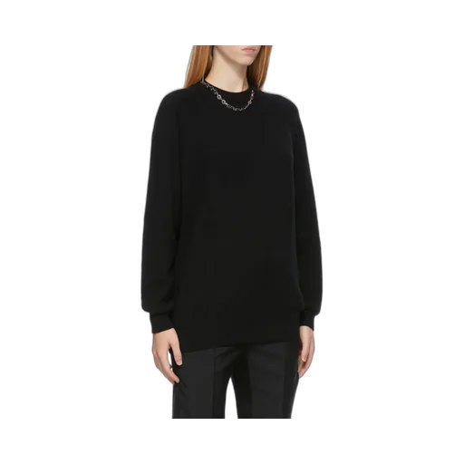 Sweater In Cashmere With Chain Collar