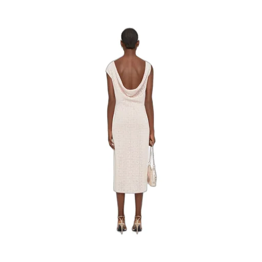 Monogrammed Drape Detailed Dress