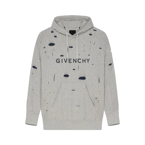 Oversized Hoodie In Destroyed Fleece