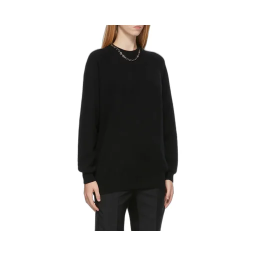 Sweater In Cashmere With Chain Collar
