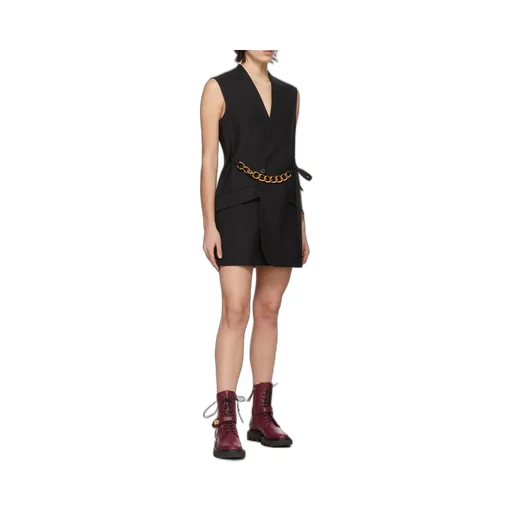 Chain Embellished Sleeveless Jacket
