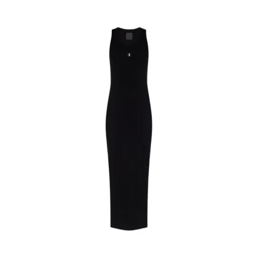 Logo Plaque Slip Dress