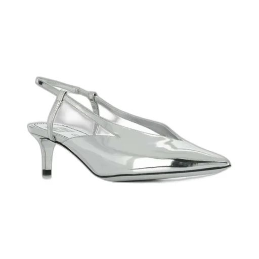 Mirrored Slingback Pumps