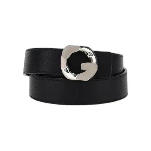 G Chain Buckle Leather Belt