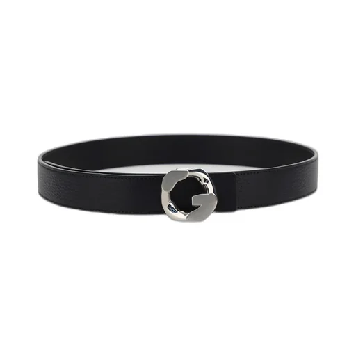 G Chain Buckle Leather Belt