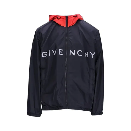 Logo Printed Hooded Windbreaker