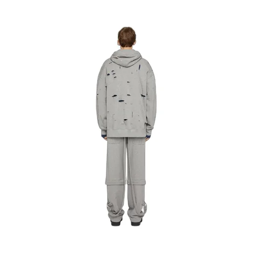 Oversized Hoodie In Destroyed Fleece