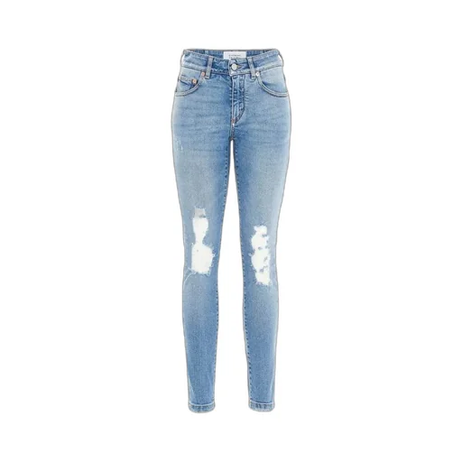 Ripped Mid-Rise Skinny Jeans