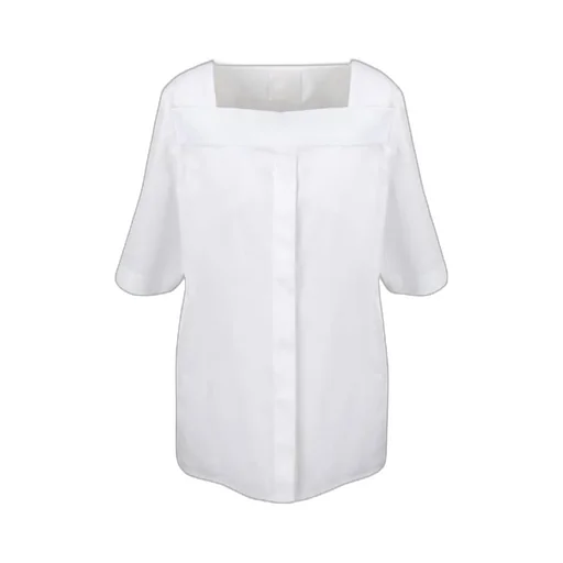 Square Neck Poplin Blouse