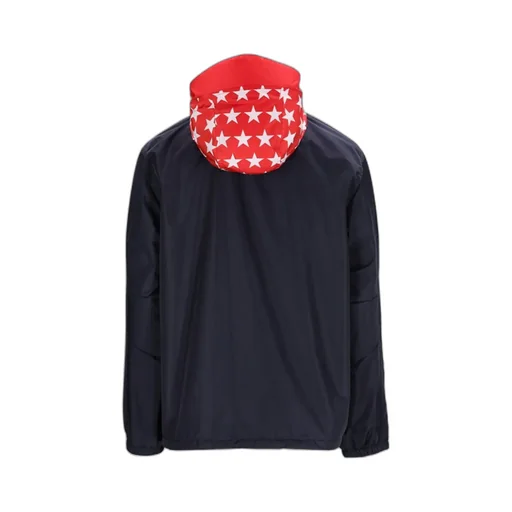 Logo Printed Hooded Windbreaker