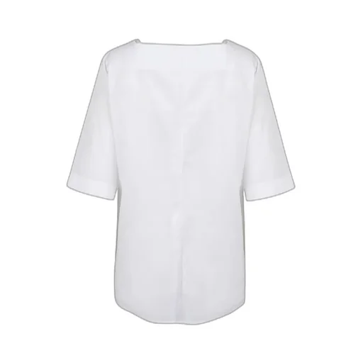 Square Neck Poplin Blouse