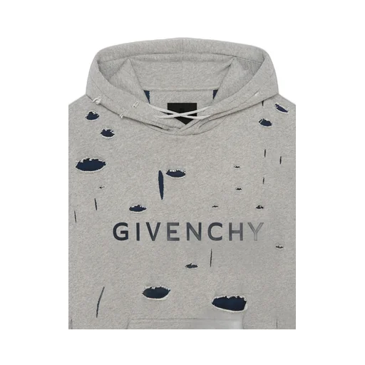 Oversized Hoodie In Destroyed Fleece