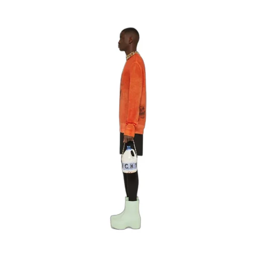 Ceramics-Printed Crewneck Knit Jumper