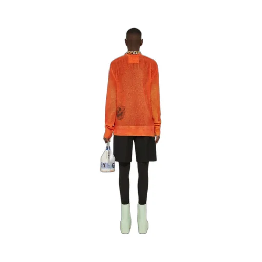 Ceramics-Printed Crewneck Knit Jumper
