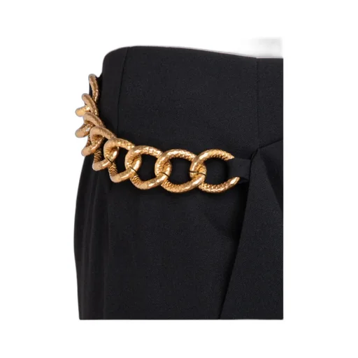 Chain-Detail Wrap Mini Skirt