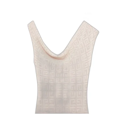 Monogrammed Drape Detailed Dress