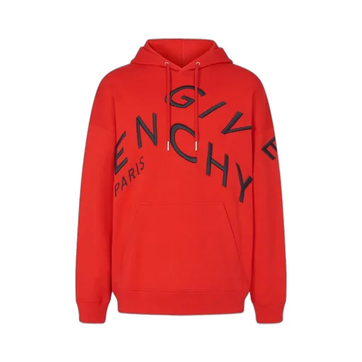 Refracted Logo Embroidery Hoodie