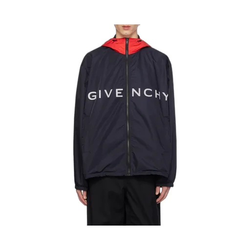 Logo Printed Hooded Windbreaker