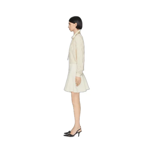 4G Jacquard Long-Sleeved Blouse