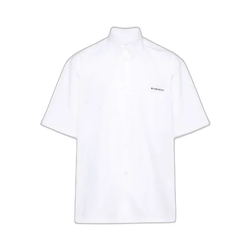 Logo Printed Collared Short-Sleeve Shirt