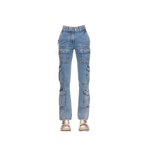 Logo Plaque Cargo Jeans