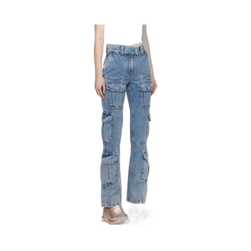 Logo Plaque Cargo Jeans