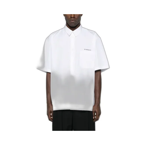 Logo Printed Collared Short-Sleeve Shirt