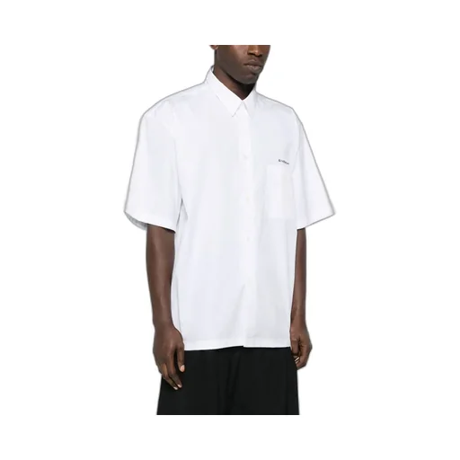 Logo Printed Collared Short-Sleeve Shirt