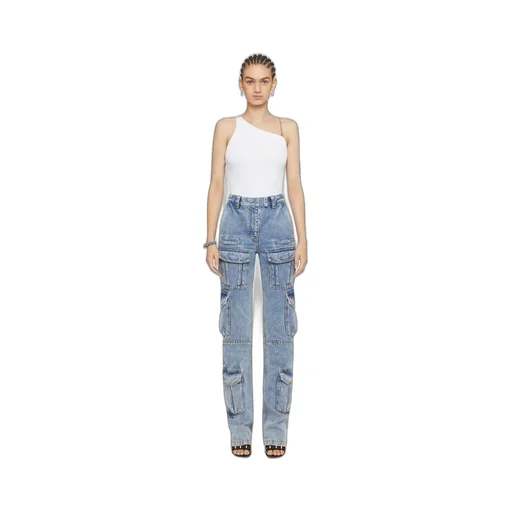 Logo Plaque Cargo Jeans