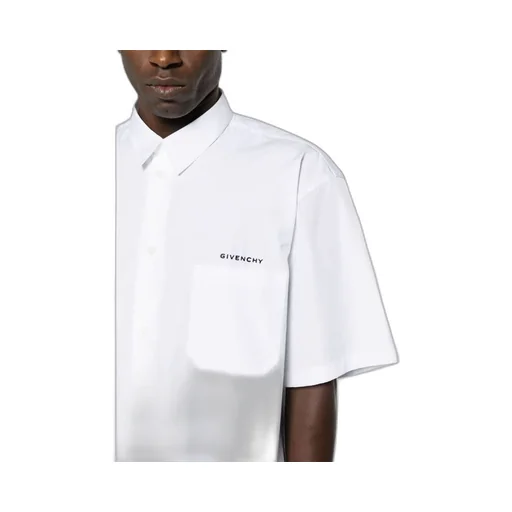 Logo Printed Collared Short-Sleeve Shirt