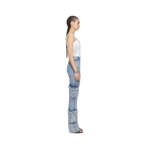 Logo Plaque Cargo Jeans