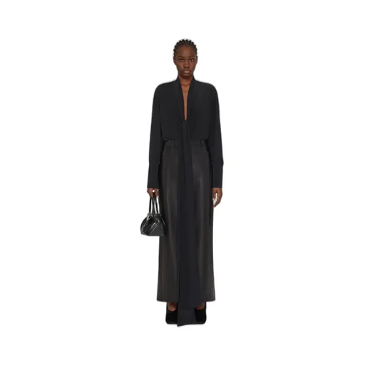 Long Removable Lavalliere Blouse