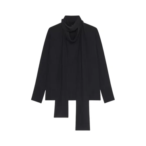 Long Removable Lavalliere Blouse
