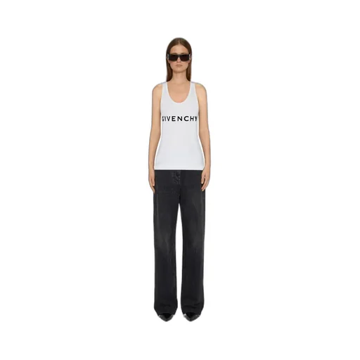 Logo Printed Crewneck Tank Top