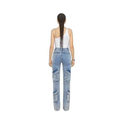 Logo Plaque Cargo Jeans
