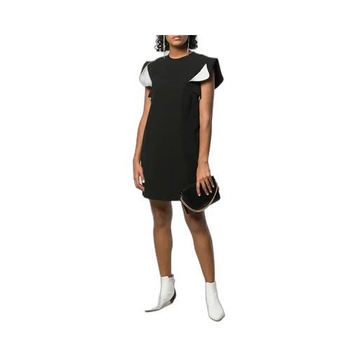 Ruffle Sleeve Straight Fit Dress