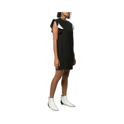 Ruffle Sleeve Straight Fit Dress